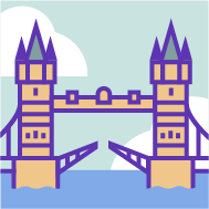 Illustration of the Tower bridge.